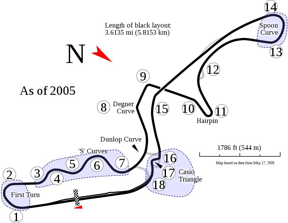 Suzuka International Racing Course. By Will Pittenger - Own work, CC BY-SA 3.0, https://commons.wikimedia.org/w/index.php?curid=8986552